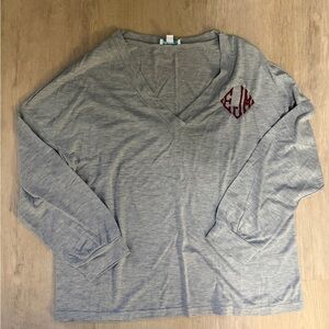 Gray Long Sleeve with EJM Monogram